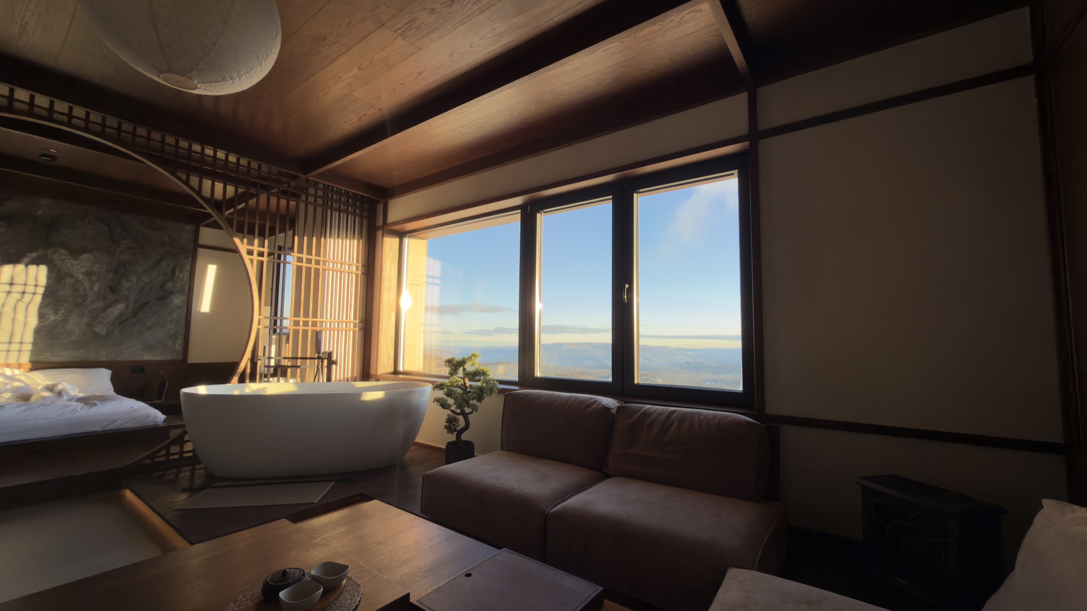 IKIGAI Horizon living space with mountain view