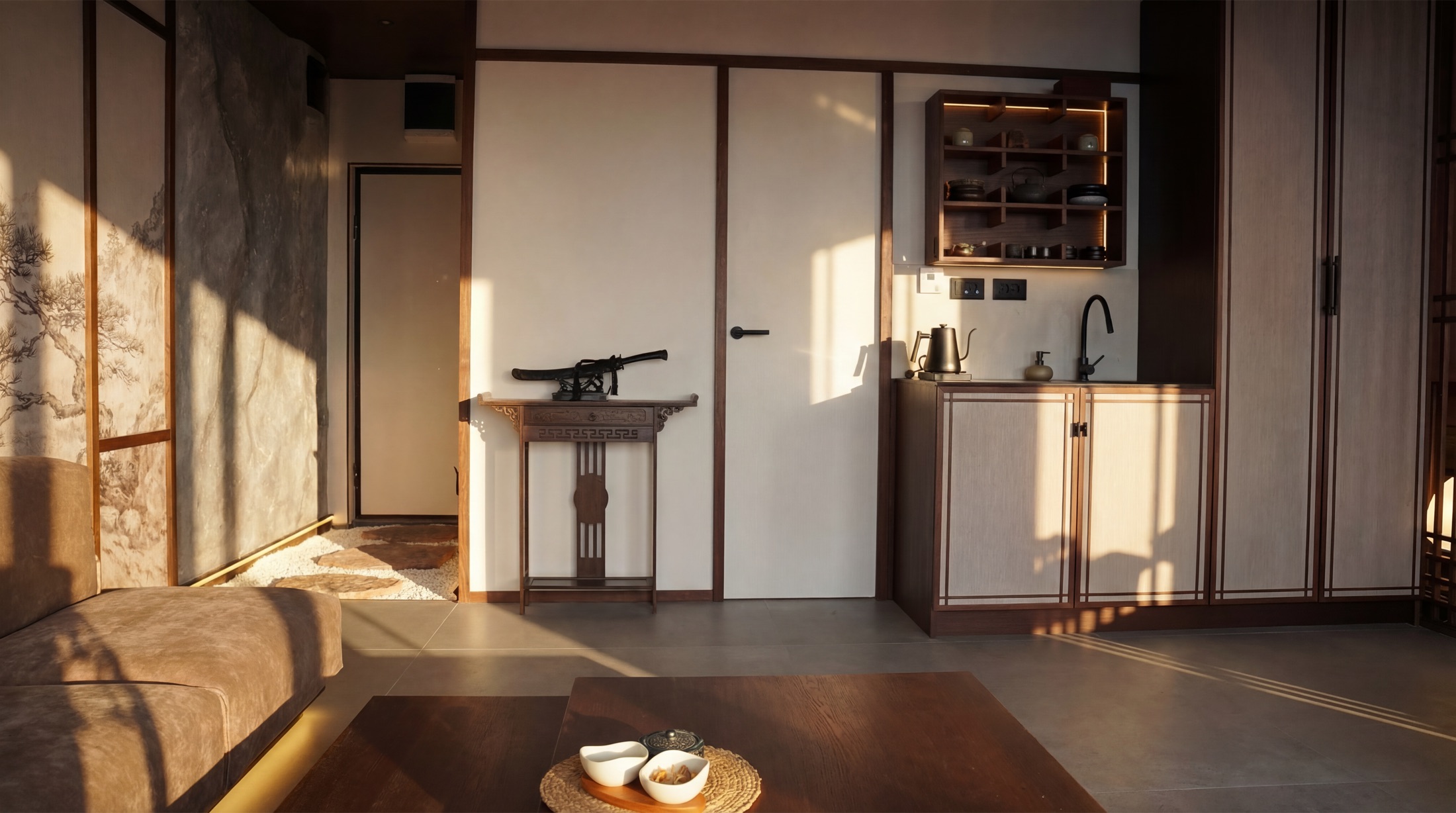 IKIGAI Horizon living area and kitchenette